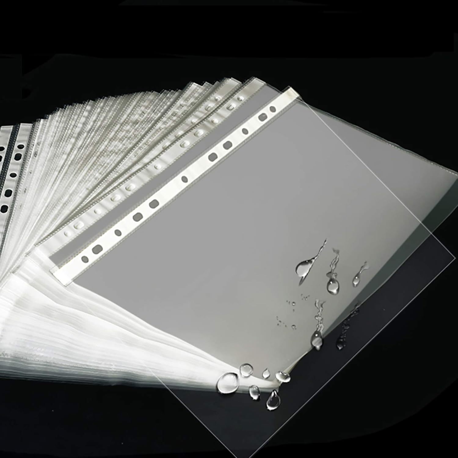 800pcs a4     protectors clear sheet protectors for binders plastic page protectors sheet reinforced 11 hole top loading paper protector for home office