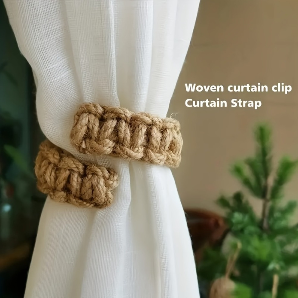 TEMU 1pz Fermacurtain, Cordino per Tende Intrecciato, Clip per Tende, Supporto per Tende, Decorazione per Camera da Letto, Soggiorno, Casa