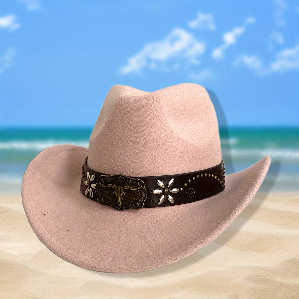 unisex retro western fedora hat wide brim sun protection - Temu display picture 2