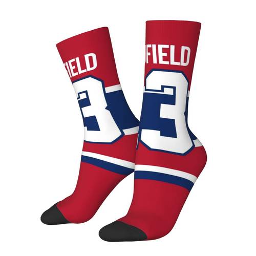 a pair of mens novelty 3d print gift socks featuring a hockey theme design suitable for made from durable fabric collectors