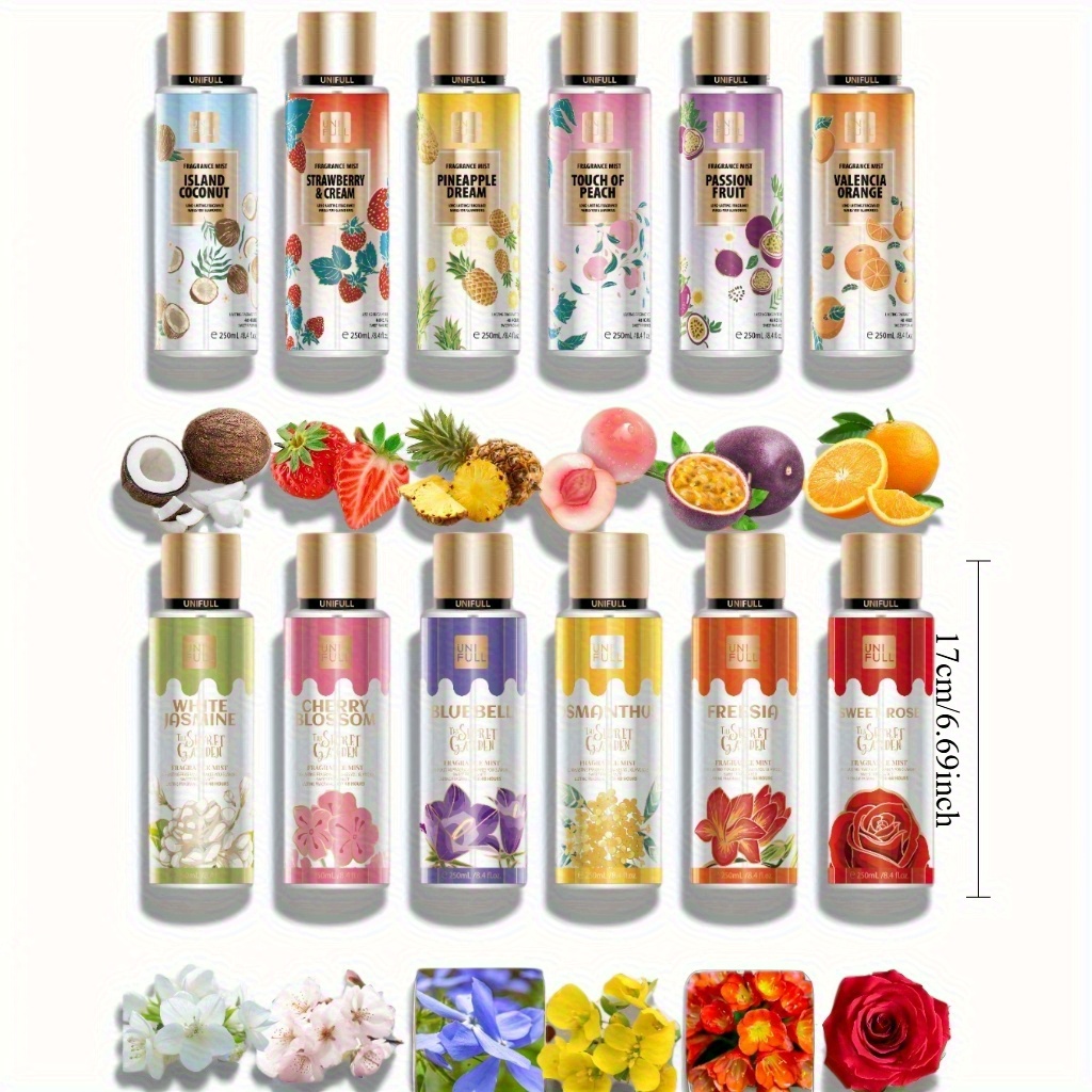 8 Ounces Womens Hair Body Perfume Mist Long Lasting