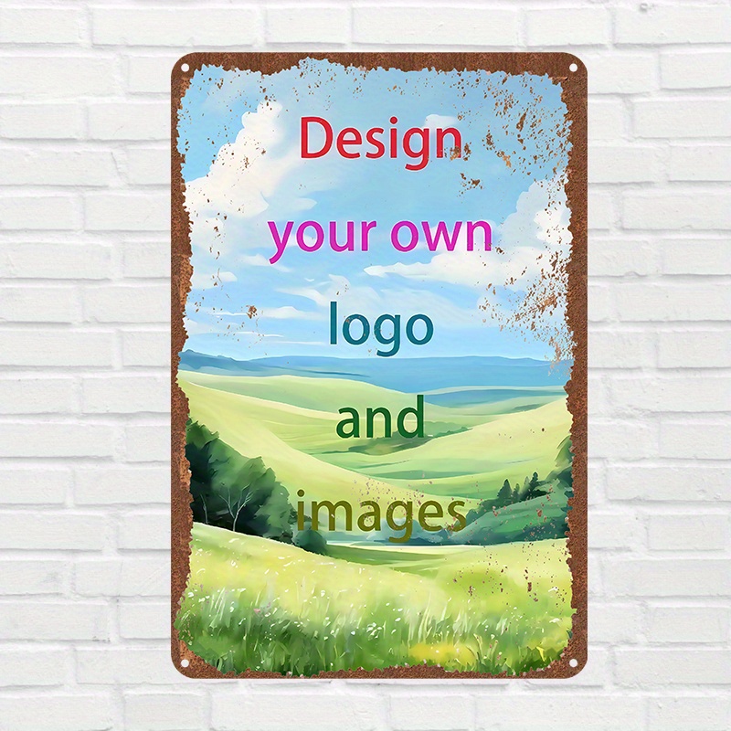 TEMU Customizable Sign - Personalized Wall-mounted Metal Sign, 8x12 Inches (20x30cm), Suitable For Offices, Commercial Spaces, Homes, Bars, Indoors