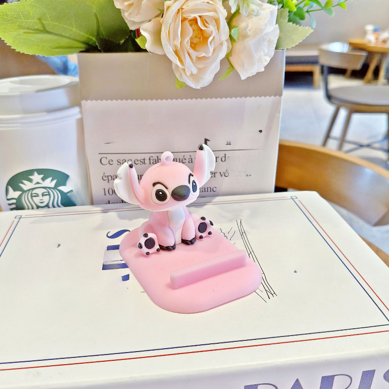 1個 ディズニー スティッチ 新作 ピンク 座っているかわいい