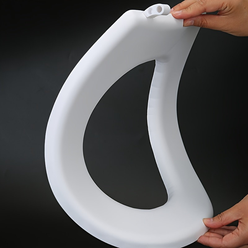 Soft-Close Toilet Seat Cover with Non-Slip Base - Thickened Cushioned Bathroom Lid Protector, Suitable for All Bowls, Easy to Clean Poreless Surface - Modern Upgrade Design in High Quality, Commercial Restroom, Minimalist Decor, Contemporary Style, Durable Plastic, Public Restrooms, Household Essentials