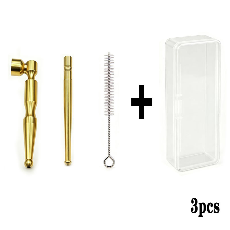 Messing Rørsett (2 Rør + 1 Rengjøringsbørste) med Oppbevaringsboks, Avtakbar & å Rengjøre & Gjenbrukbar,…: retailer-supplied image