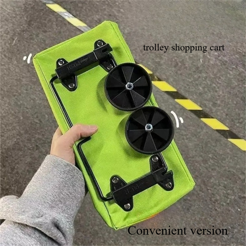 TEMU 1 Portable Shopping Cart, Foldable Shopping Bag For Home Use, Lightweight Wheeled Handcart
