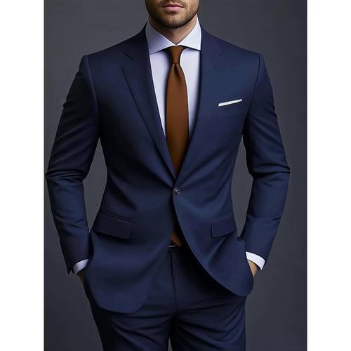 mens suit set european and suit trousers two piece set wedding and dinner suit jacket