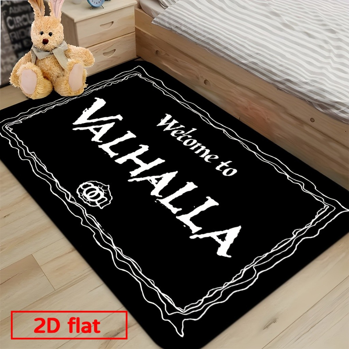 TEMU 1pc "welcome To " Suitable For/ Entryway, Soft Machine-washable Non-slip Flannel Mat With Lettering, Suitable For Christmas/thanksgiving Decor,