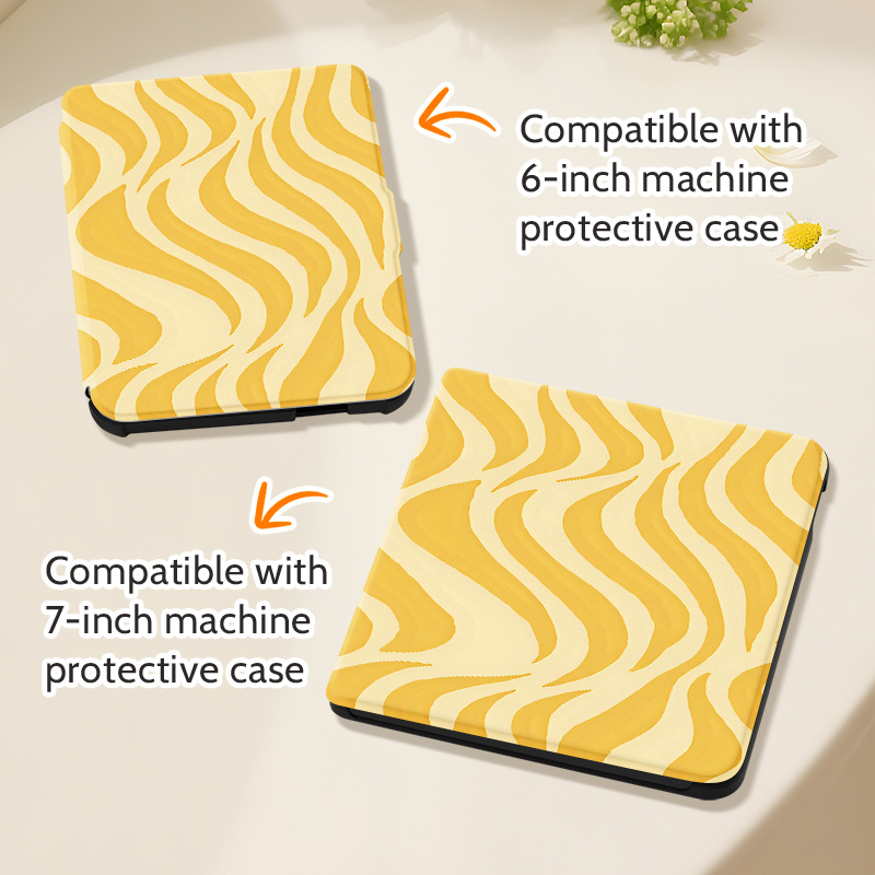 TEMU 1 Stylish Painted Case For E-readers, Suitable For -inch For Libra Color 2024/libra 2 And -inch Color/bw, Featuring Smart Power- Wake