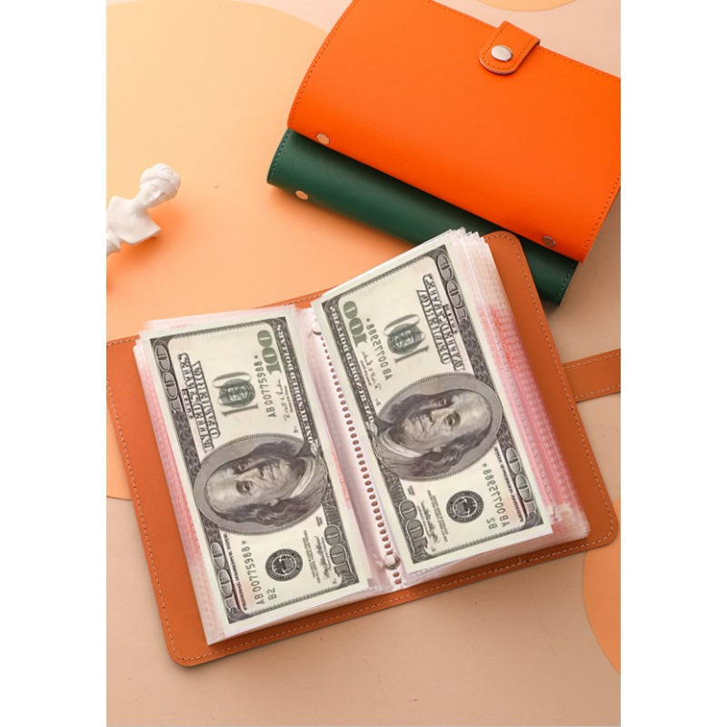 

1pc Storage Book, Pu Material, Can Hold Banknotes, With Photos, Stamps, Bank Cards Storage Book, Portable Storage Collection Book Money Wallet