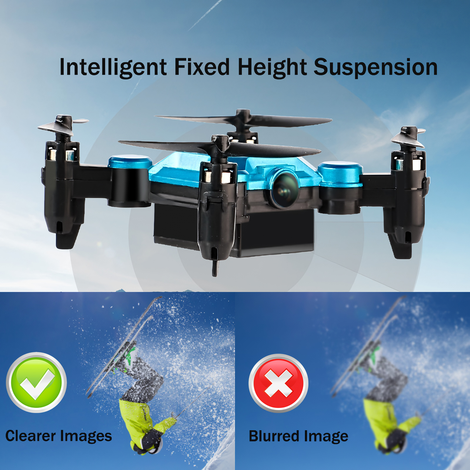 Foldable Drone 4K Camera, FPV Drone for Kids and Adults, Beginner Mini Drone Pocket FPV Quadcopter with 360° Flip.