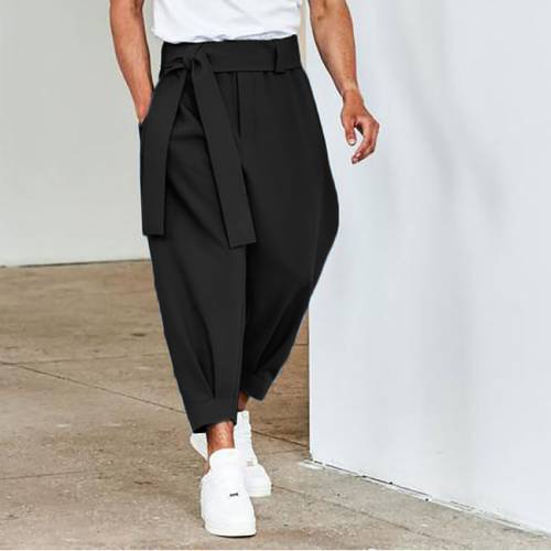mens solid casual pants with a tapered for autumn and winter suitable for styles