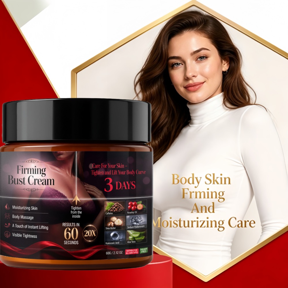 Powerful Instant Bust Lifting Cream, Containing Jojoba Oil, Honey, Caffeine, Shea Butter, and Vitamin E – Deeply Moisturizes and Firms the Skin – Leaves Skin Smoother and Firmer with an Instant Lifting and Tightening Effect in 6 Minutes