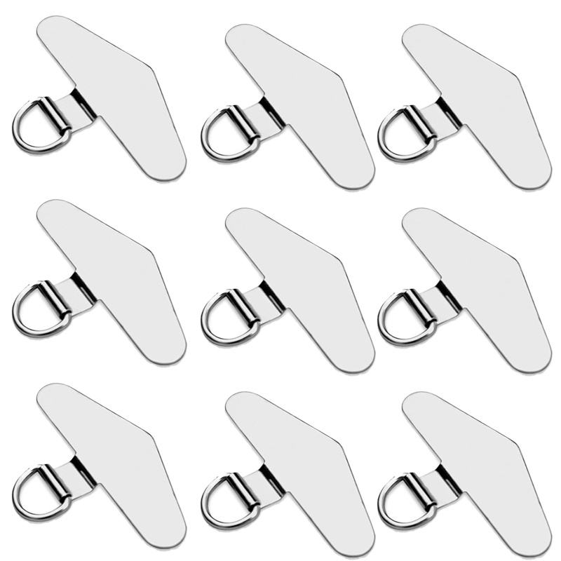 E-shop 9-teiliges Set Metall-Handy-Umhängeband-Clips, Edelstahl-Handy-Umhängeband-Verbinder, Metall-Handy-Befestigungsschnallen, universelle