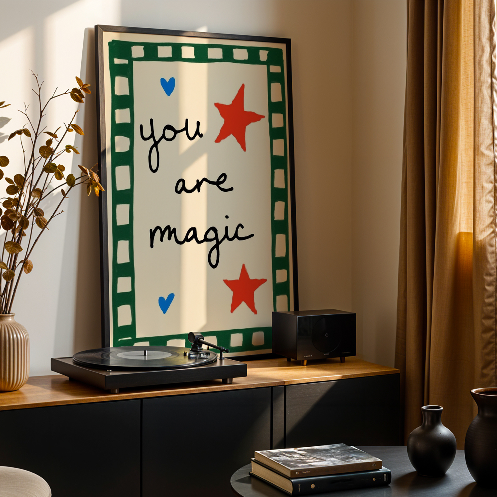 TEMU 2d Flat, 2d Flat, 1pc, Wall Decorations, Contemporary Prints, Room Artwork, You Are Magical Print, Bedroom Illustrations, Wall Art For Rooms,