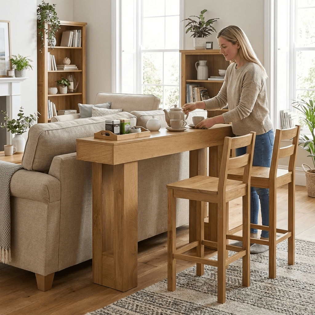TEMU Narrow Console Table For Hallway, Slim Sofa Side Desk With Storage Rack Behind, Behind Couch Table With Open Shelves For Living Room, Hallway