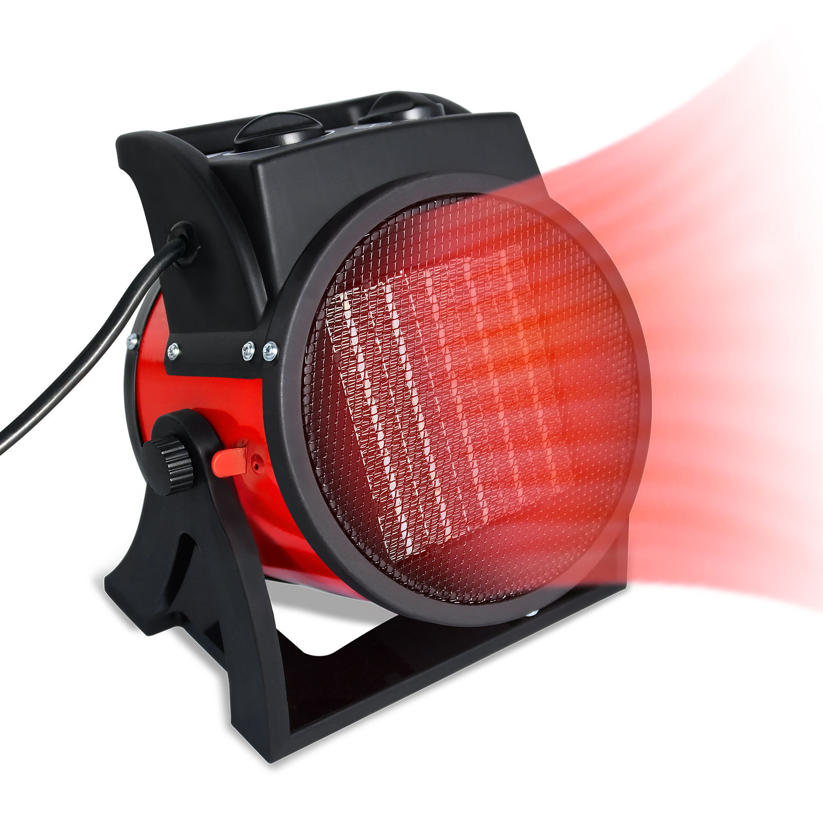Commercial & Industrial Electric Heater - Heavy-Duty 3kW (3000W) High-Power Heating Device with Overheat Protection, Large Area Coverage, Stable Three-Legged Base - for Construction Sites, Offices, Warehouses, Hospitals - European Voltage 220-240V - No Battery Needed, Easy Installation with Included Wiring Diagrams, Heaters for Indoor Use, Portable Heater, Heater for Bedroom, Heater for Living Room, Heater for Bathroom, Spacesaving Heater, Compact Design, Durable Construction, Robust