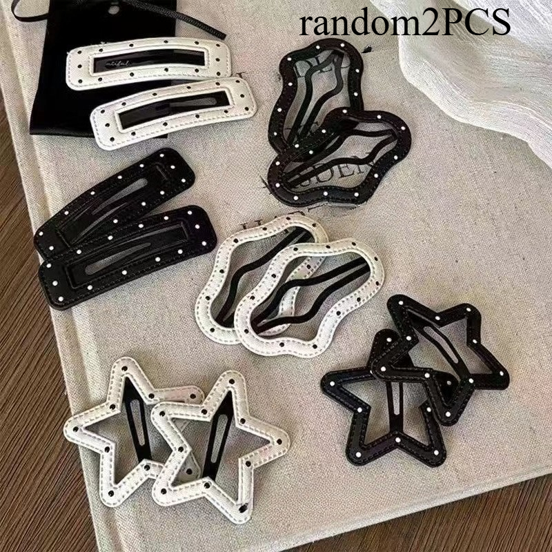 TEMU Random 2/4pcs Goddess Polka Dot Pentagram Hair Clips, Cloud Bb Clips, Side Bang Clips, Hairpins, Hair Accessories, Headwear, Suitable For Daily