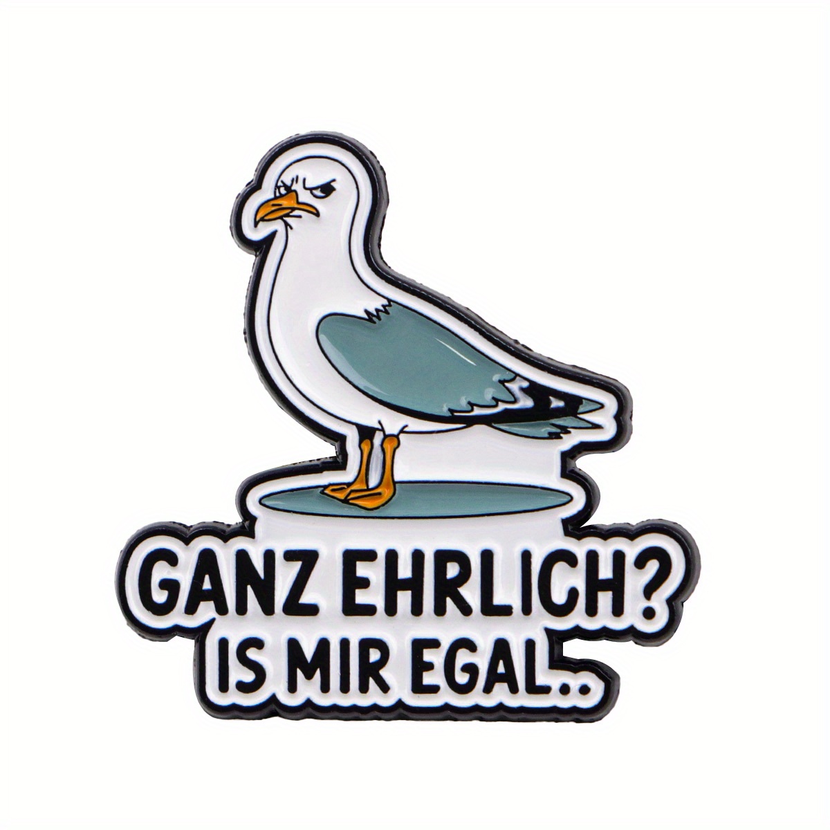 1pc ? 't Care Enamel Pin Seagull Brooch Briefcase Badges Badges On Backpack Brooch For Clothes Cute Things Brooches