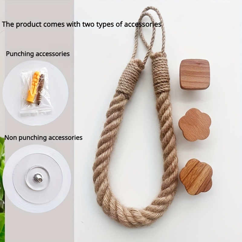 TEMU 1 Roll Self-adhesive Vintage Wooden Wall-mounted Tissue Holder& Space-saving Towel Storage Rack With Natural Wood- Bathroom/kitchen Tissue