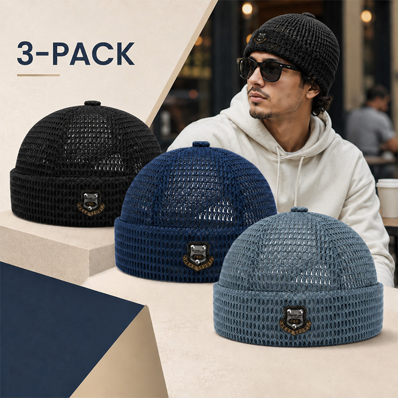 Three-piece Summer Suit Features A Large Mesh Breathable Beanie Watermelon Hat. This Adjustable Hip-hop Suitable For Men And Women, Perfect For Outdoor Sports, Leisure Activities, Hiking, Biking, And