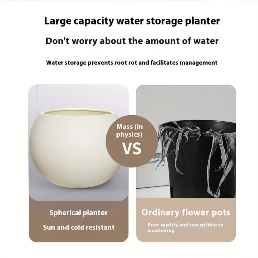 1pc a Large Imitation Rock Planter in Beige, Made of Weather-Resistant Plastic. This Sizable Floor Model Measures 40.01cm by 32.0cm And Is Perfect for Artificial Plants, Various Large Greenery