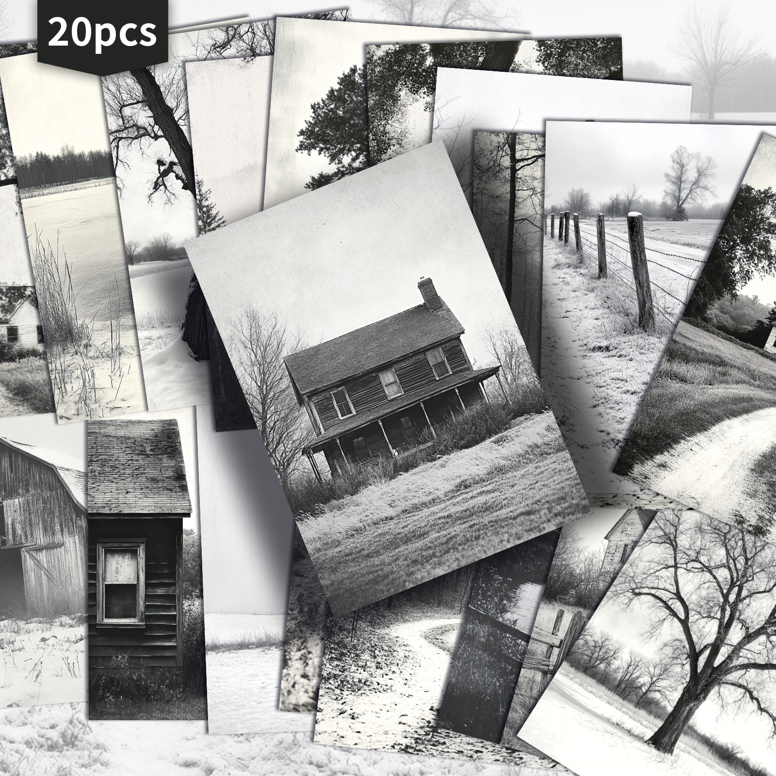 20-pack Vintage Photos Postcards - 4x6 Inches Junk Journal Paper, Classic Pinup Illustrations, Collectible Decorative Painting Cards For Scrapbooking & Crafting