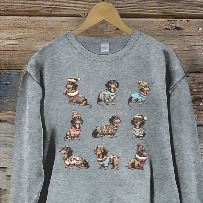 

1pc Women's Long Sleeve Round Sweatshirt , Polyester , All - Pb268