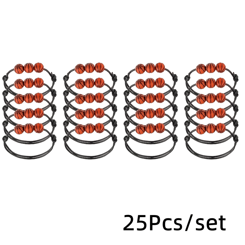 E-shop 25-teiliges Set modisches Sport--Armreif-Armband Party-Souvenir Wachsschnur Perlen-Armreif-Armband Unisex-Accessoire-Geschenk