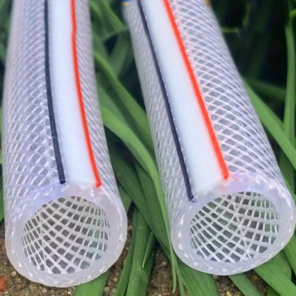 high pressure braided clear pvc vinyl tubing flexible vinyl tube length   118inch   inner diameter 10 25mm 0 4 1inch heavy duty reinforced vinyl hose tubing d