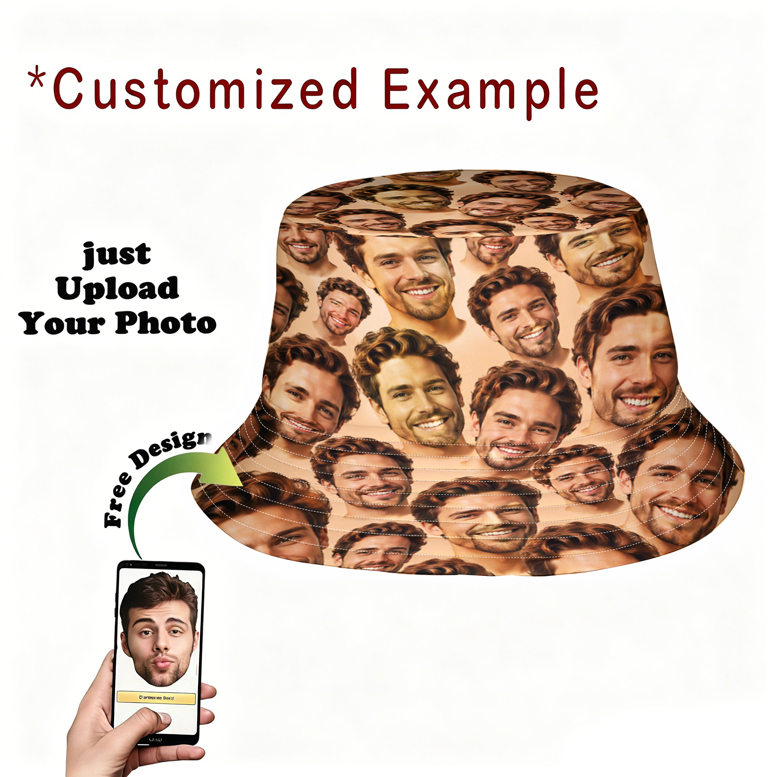TEMU 1pc, Personalized Custom Bucket Hat, Perfect For Beach Trips And Travel. This Unisex Bucket Hat Is Designed For , A Touch Of Fun To Your , Great