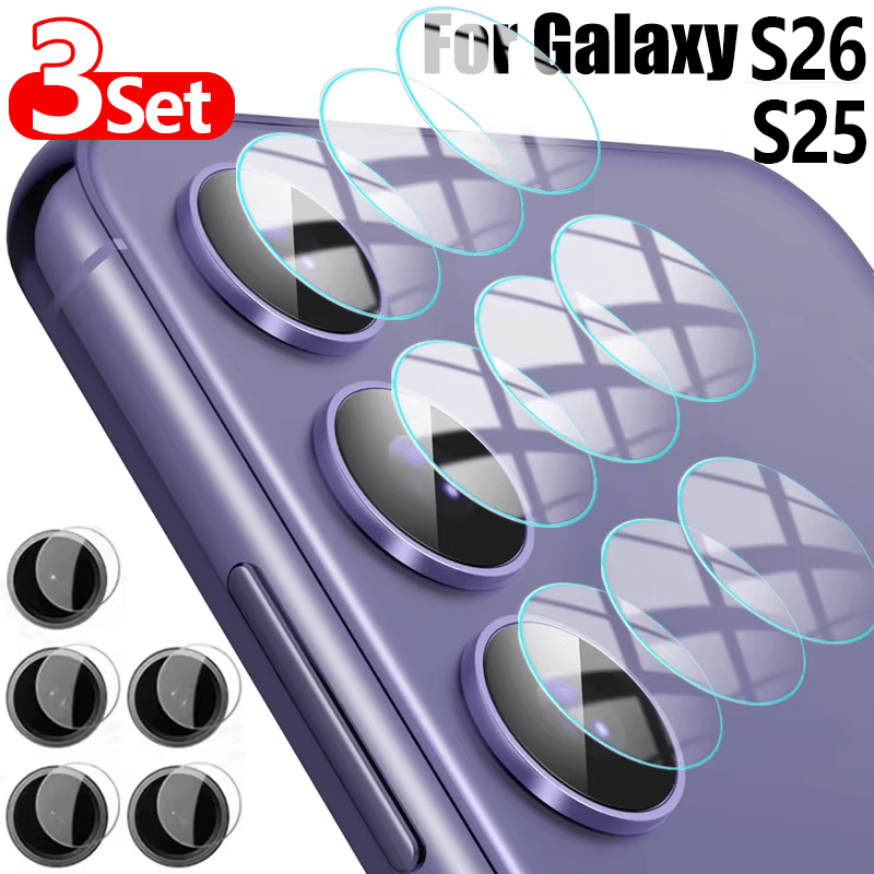 TEMU 3 Sets Tempered Glass Lens Film For For Galaxy S26 Ultra/s26+/s26/s25 Ultra/s25+/s25/s24 Ultra/s24+/s24/s23 Ultra/s23+/s23, 9h Hardness Scratch