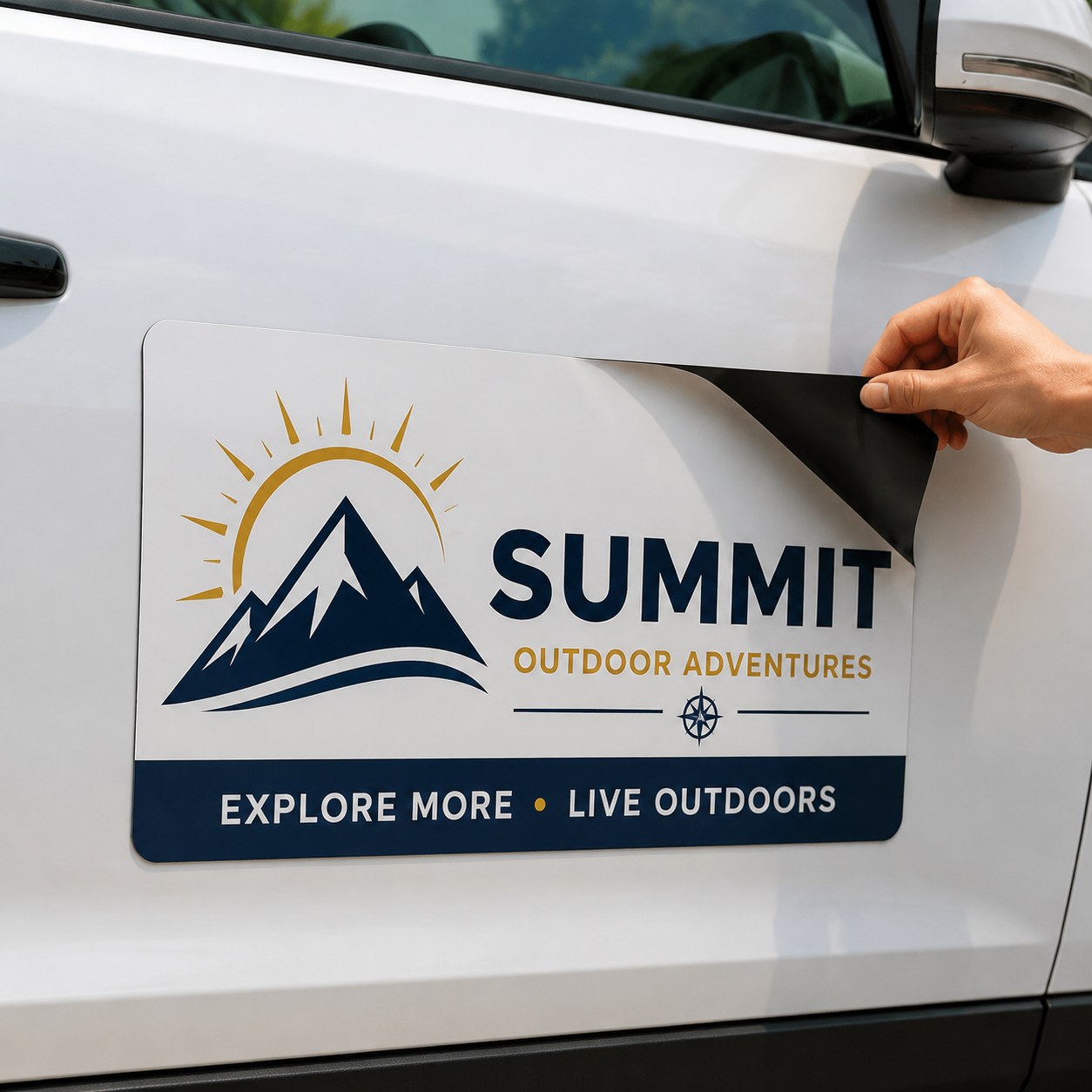 TEMU Custom Magnetic Car Sign With Personalized Text, Logo Or Artwork, Thin Flat Printed Vehicle Panel Display With Lifted-corner Magnetic , Custom