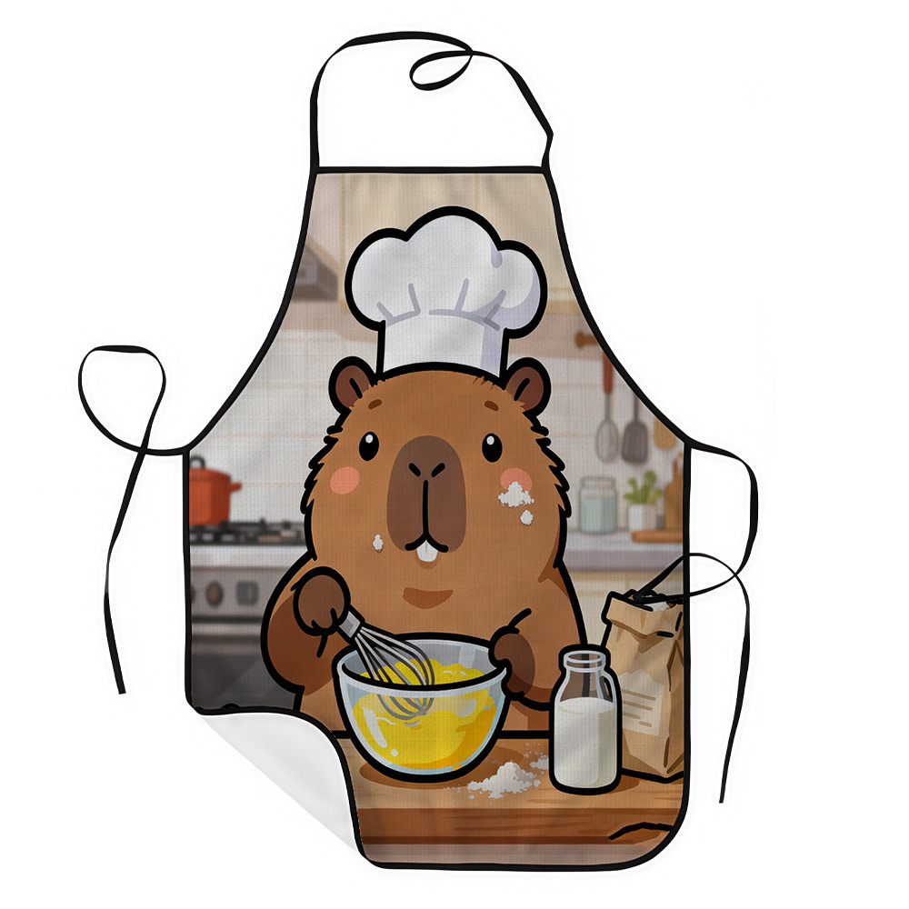 TEMU 1 tablier Capybara adapté à tous les , tabliers de cuisine robustes avec imprimés de dessins animés, tabliers de cuisine innovants