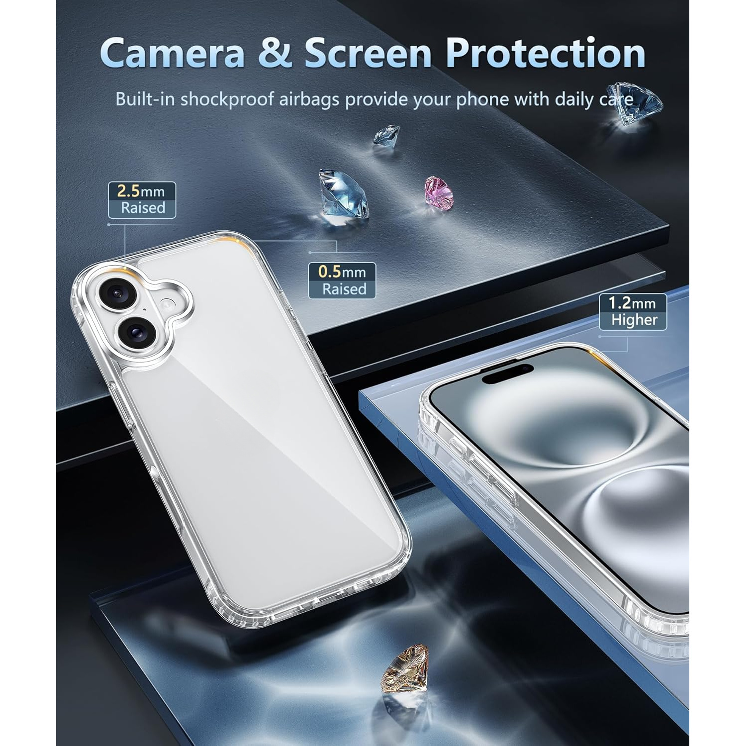 for iPhone 16/15/14/13/12/11 Case: Clear Magnetic Drop Protection Anti-Yellowing Slim Case - Rugged Shockproof Protective Transparent Cell Phone Cover (Clear) - Image 4