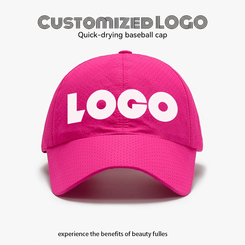 TEMU Logo Custom New Durable Fashion Baseball Outdoor Summer Soft -color Men's Quick-drying Sun Hat Outdoor Lightweight Breathable All-match Women's