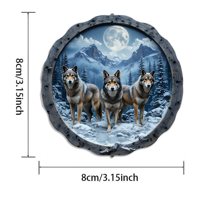 TEMU Large 3.15 X 3.15 Inch Strong Acrylic Fridge Magnet, Depicting A On A At Night. This Durable Magnet Is Suitable For Decorating Homes, Offices,