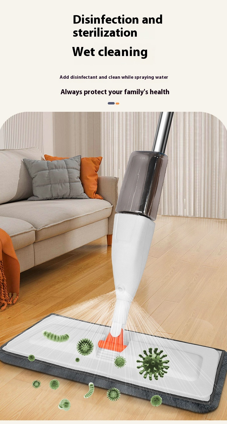 easy clean microfiber spray mop with disinfectant dispenser stainless steel   floors   in bedroom bathroom living room details 4