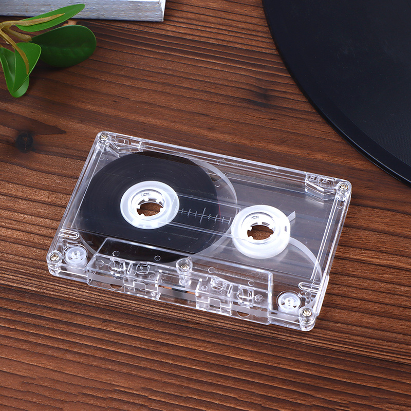 Standard Cassette Color Player With 45/60/ Magnetic Audio Tape Clear Storage Box For Speech Music Recording