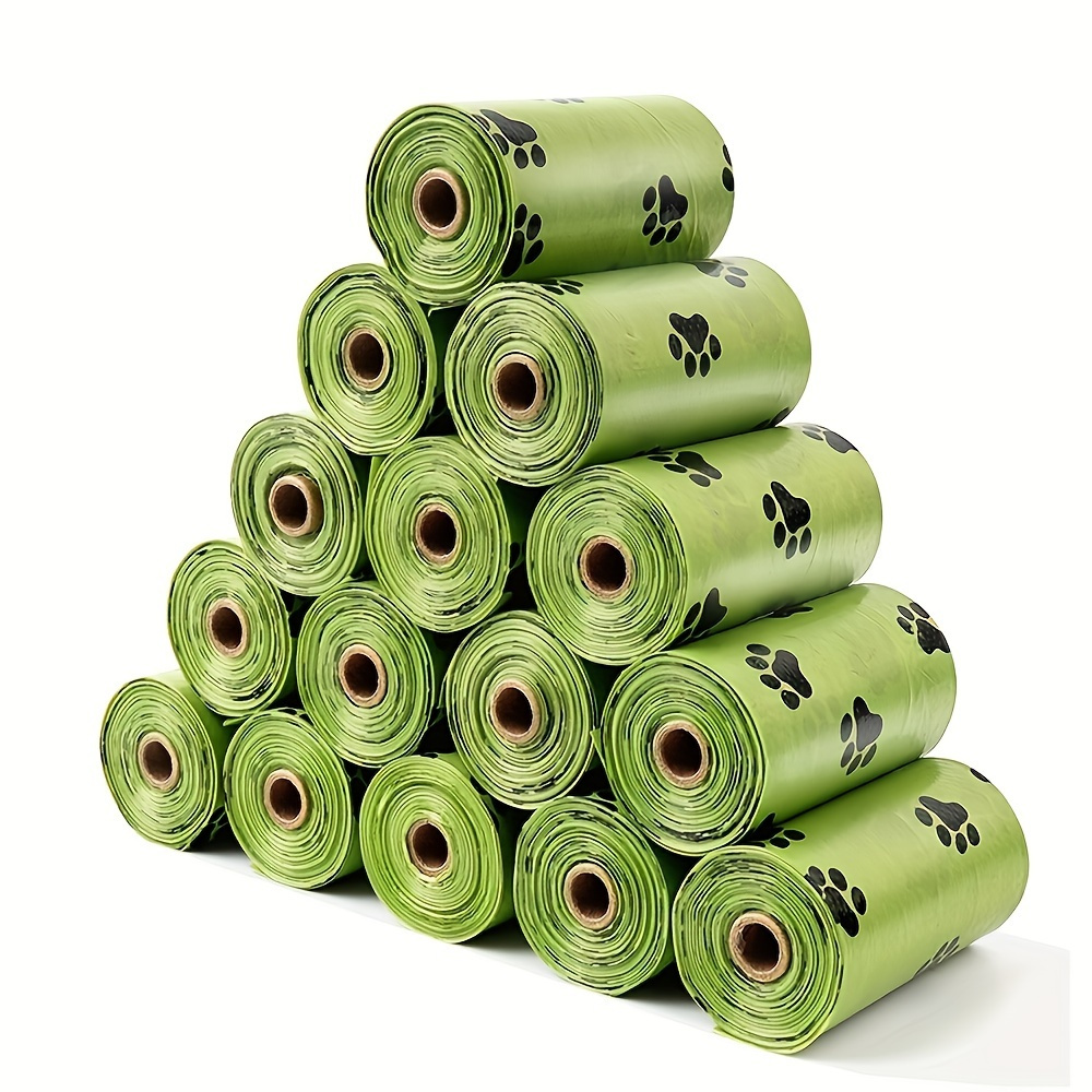 TEMU 5 Rolls Pet Waste Bags, Strong Leak-proof Portable Dog Poop Bags, Cat And Dog Cleaning Supplies, Dog Poop Picking Up Bags, For Household Cleaning Supplies