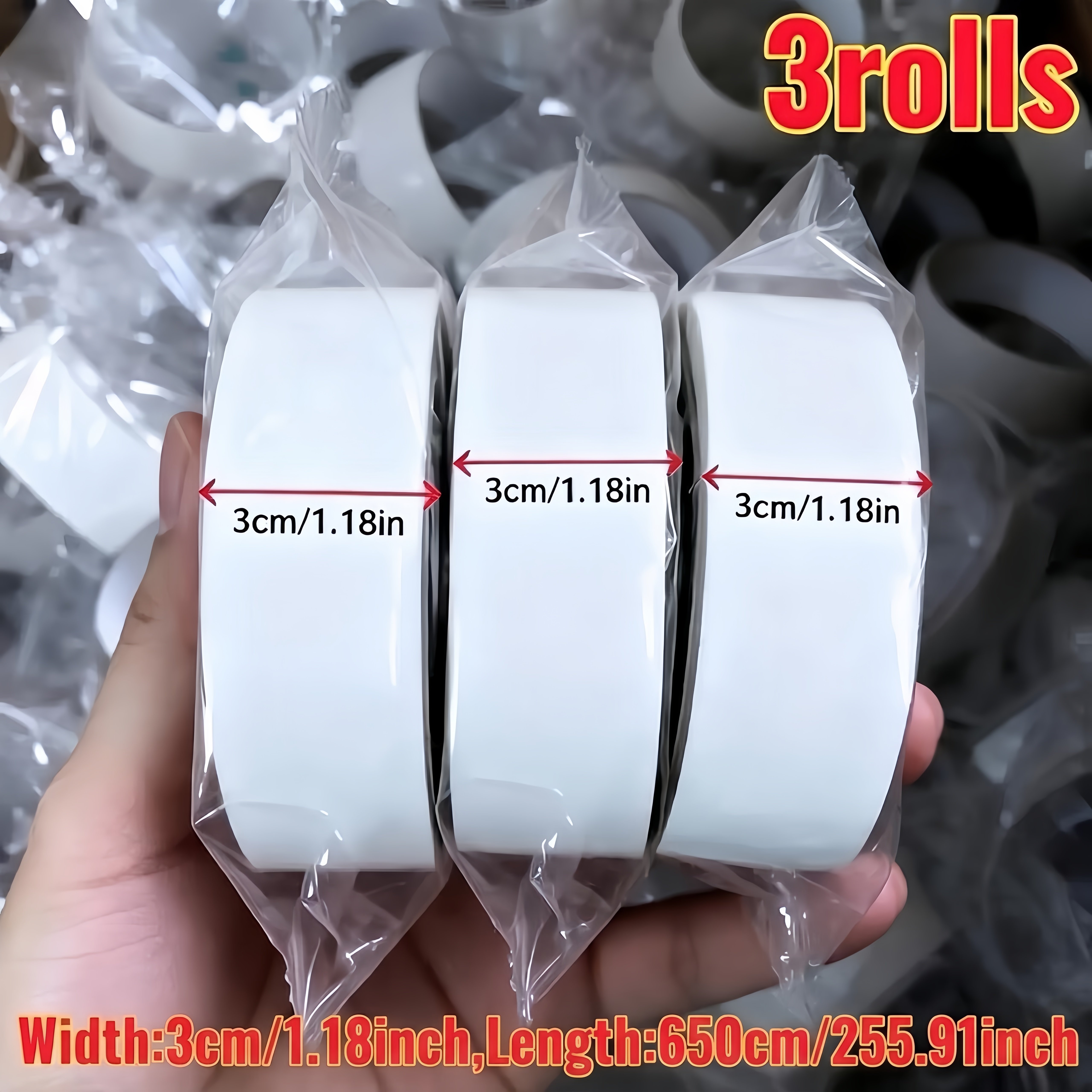 TEMU 3 Rolls Of 255.91inch Winter Air-leak Sealing Tape, 1.18inch Width, Strong-adhesive Window Insulation Film- Windproof, Waterproof, Traceless