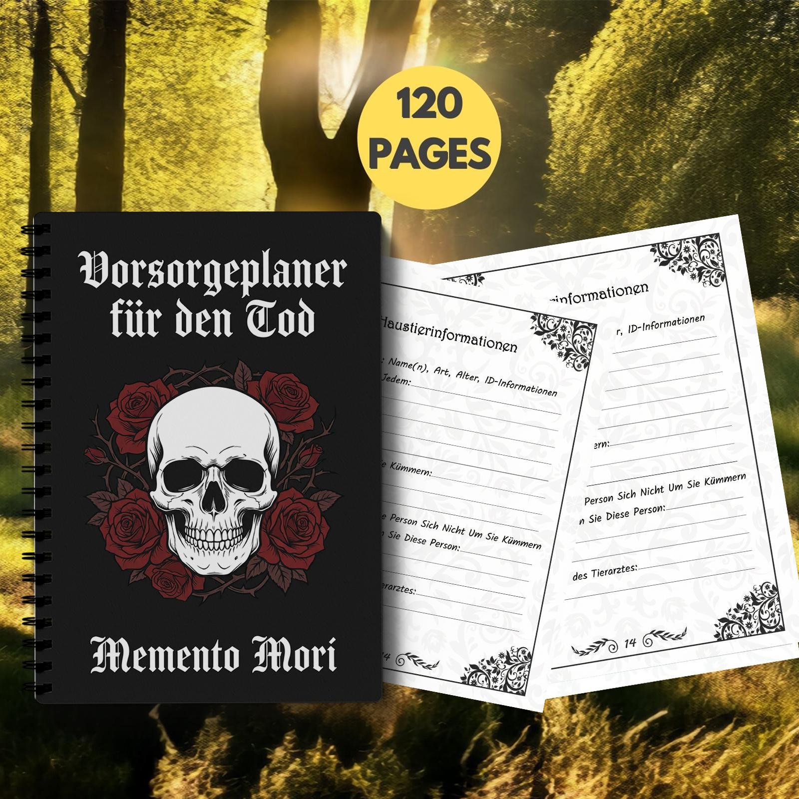 German Edition End Of Life Planner & : Spiral Notebook Suitable For Will Preparation, Funeral Arrangements, , Emergency Preparedness - Compact For Adults, Family, Will & Testament Document Holder
