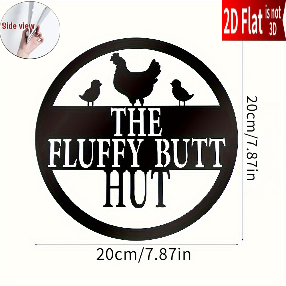 TEMU 2d Flat, 2d Flat 1pc, Chicken Coop Sign, Chicken Coop Accessories, Acrylic Sign, Fun Chicken Coop Decor, Farmhouse Wall Decor, Vintage Sign For