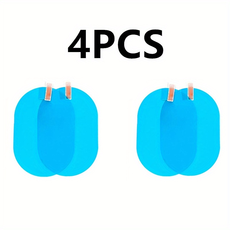 4pcs Car Rearview Mirror | Waterproof Rainproof Protective Film, Applicable, Peel And Stick Mounting