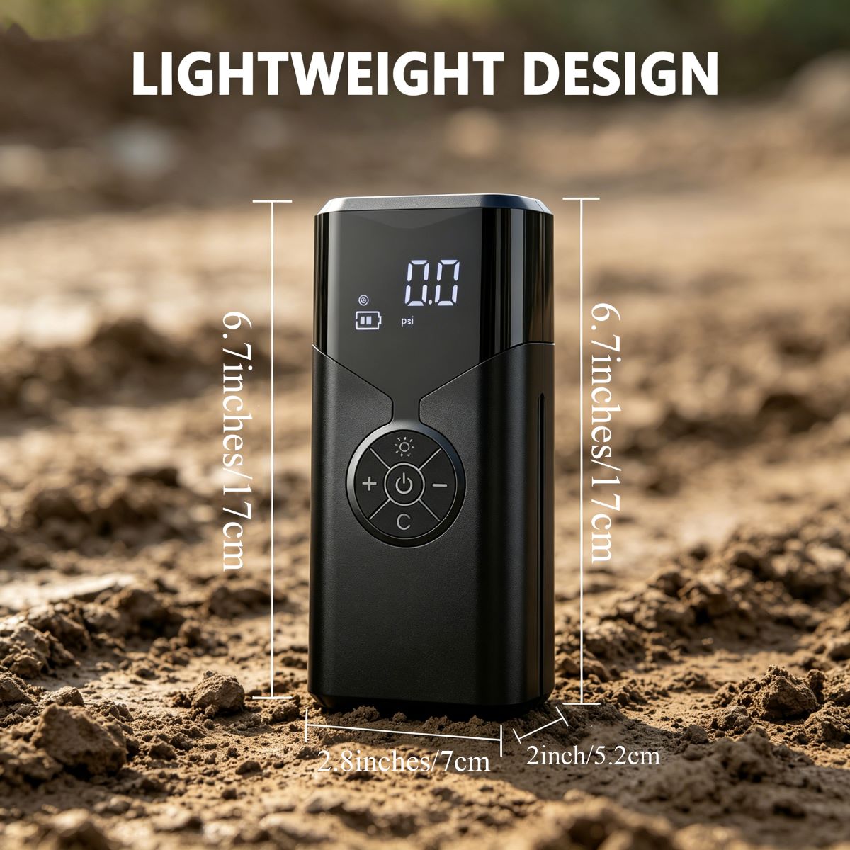 gonfleur de pneus portable, gonflage 3x plus rapide, équipé daffichage numérique et de lumière led, rechargeable par usb, inclut un adaptateur de   multifonctionnel et une batterie au lithium, convient à   les types de pneus, ballons, bouées et équipements de sport