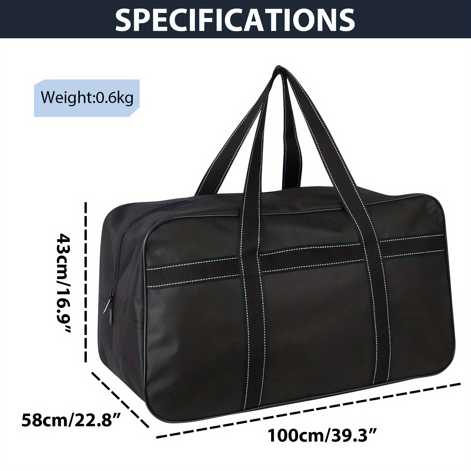 Handbag, Foldable Travel Bag, Oxford Cloth Luggage Bag, Options (60l/90l/170l/230l), Large Capacity, For Travel, Outdoor Sports, Hiking, Gym & Daily Leisure. Practical Durable Structure, , Fits Needs