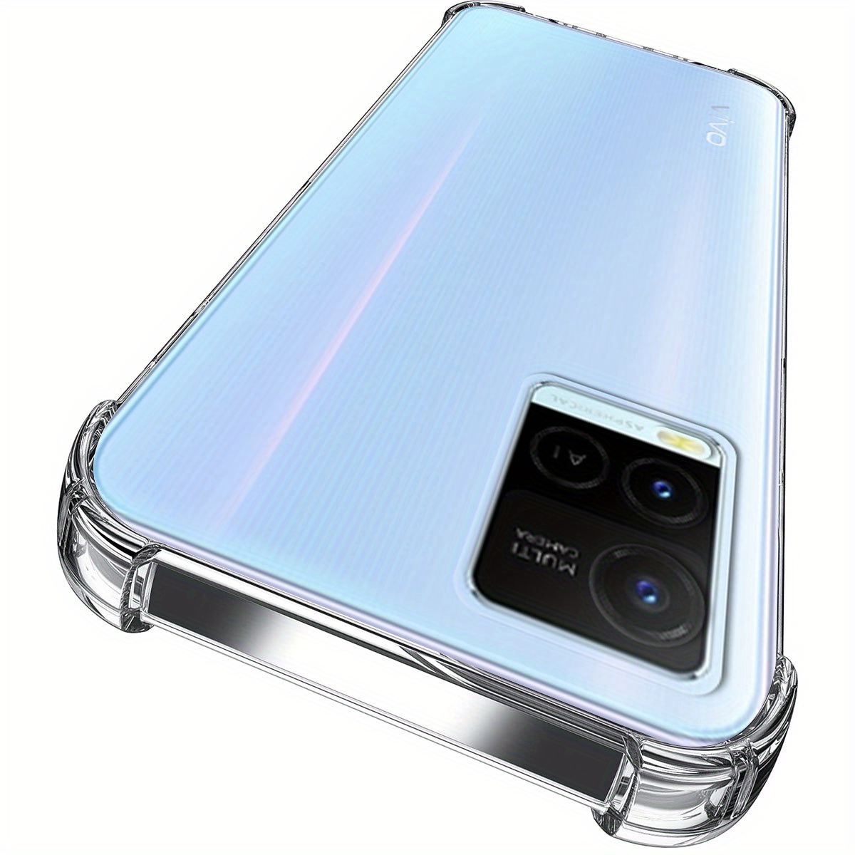 TEMU para teléfono: para vivo Y33s/Y33t/Y21/Y21s/Y21a/Y21G/Y21t/Y21e/Y32 Cristal Transparente [Protección contra caídas] Antigolpes Transparente para
