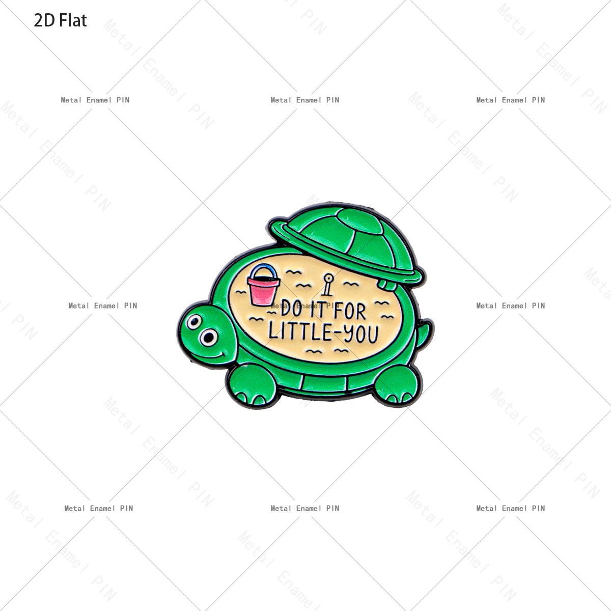 TEMU 2d Flat, 2d Flat 1pc Cute Turtle Slogan Enamel Pin, Cartoon Tortoise Metal Lapel Badge, Backpack Hat Clothing Decor Brooch Pin, Inspirational