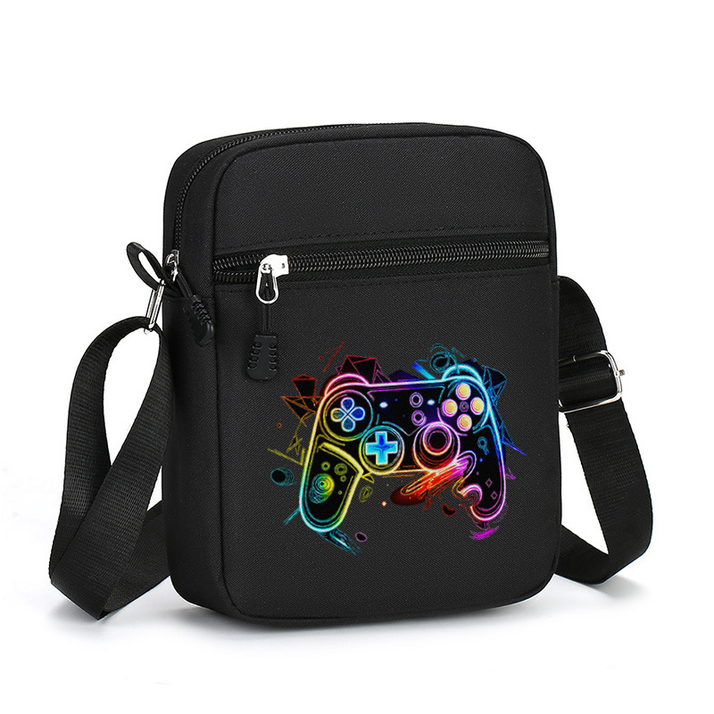 TEMU 1pc 1pcs Neon Game Controller Crossbody Bag - Adjustable Strap, Lightweight Durable Suitable For Daily & Gaming, Unisex Casual Handbag With Neon