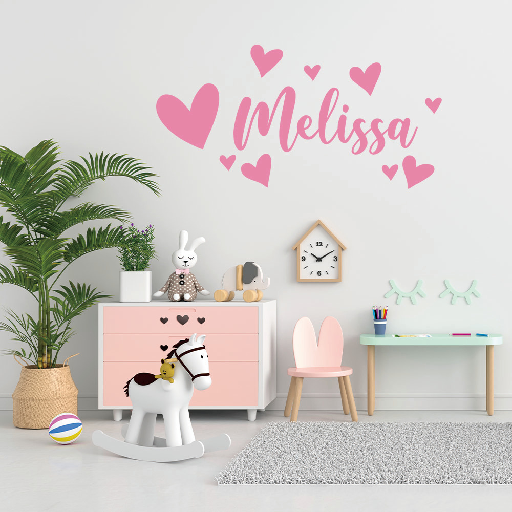 1* Name Wall Decal - Removable Vinyl Name Sticker Suitable for \u0026 Room,,  Living Room, Bedroom - Peel \u0026 Stick Application, No Residue, Add/Remove *, image size:1000x1000
